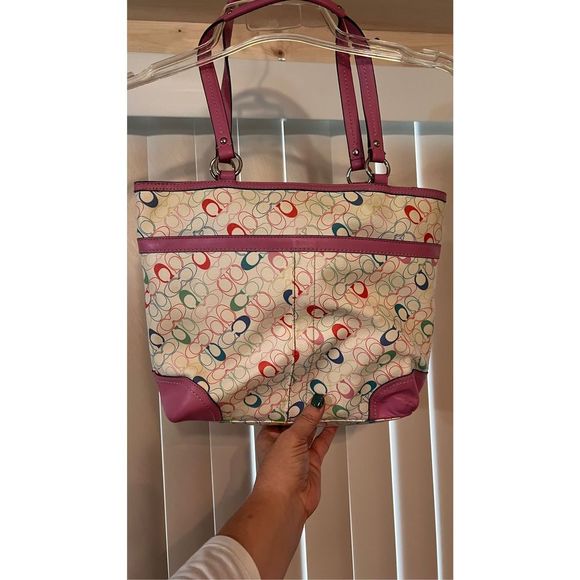 Coach Heritage Multicolor Signature Chelsea Tote Should Bag - Picture 6 of 14